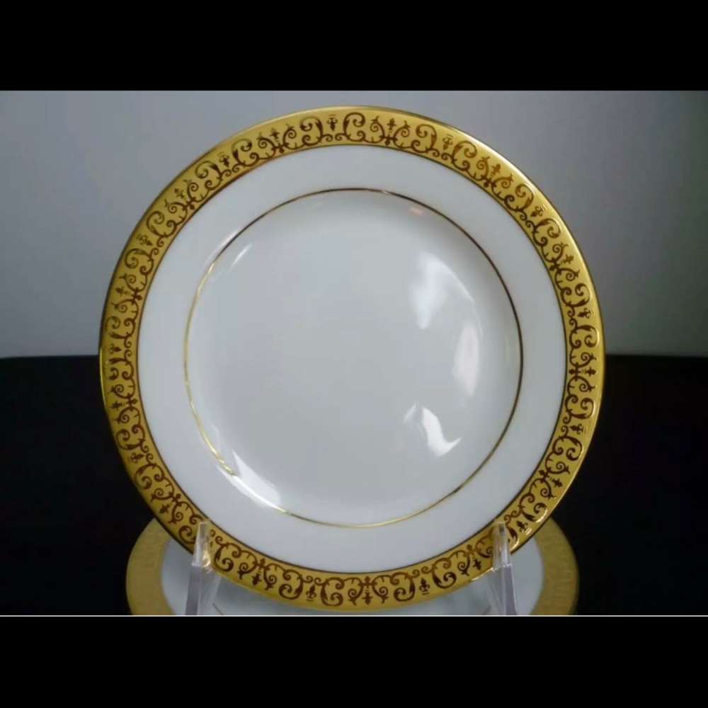 5 GOLD BUFFET Royal Gallery Gold rim Salad Plates